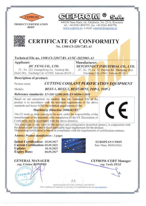 CE Standard: BEST-1, BEST-MINI