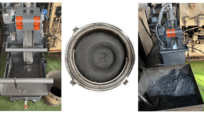 AFTER - Iron sludge extracted easily