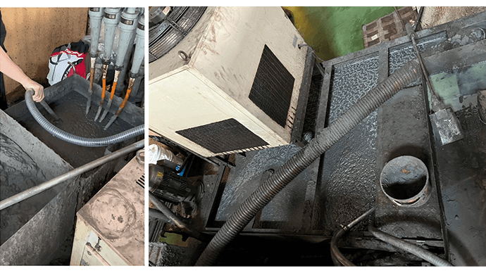 BEFORE - Excessive Sludge In THE Coolant Tank